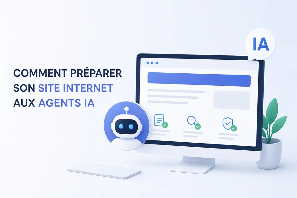 Illustration d'un site internet optimise pour les agents IA